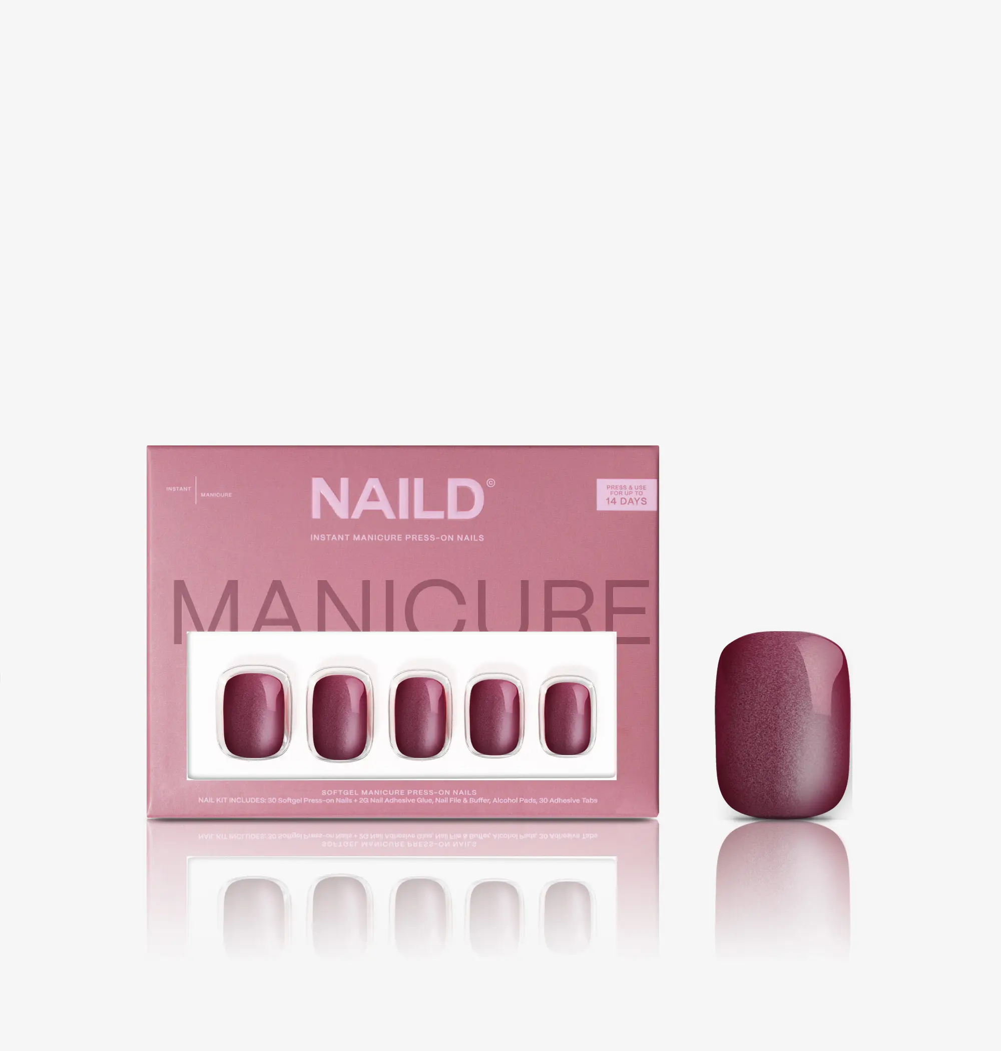 Dove short XXS Square Softgel Press on Nails (inkl. Klebesticker & Nagelkleber) - Image 2
