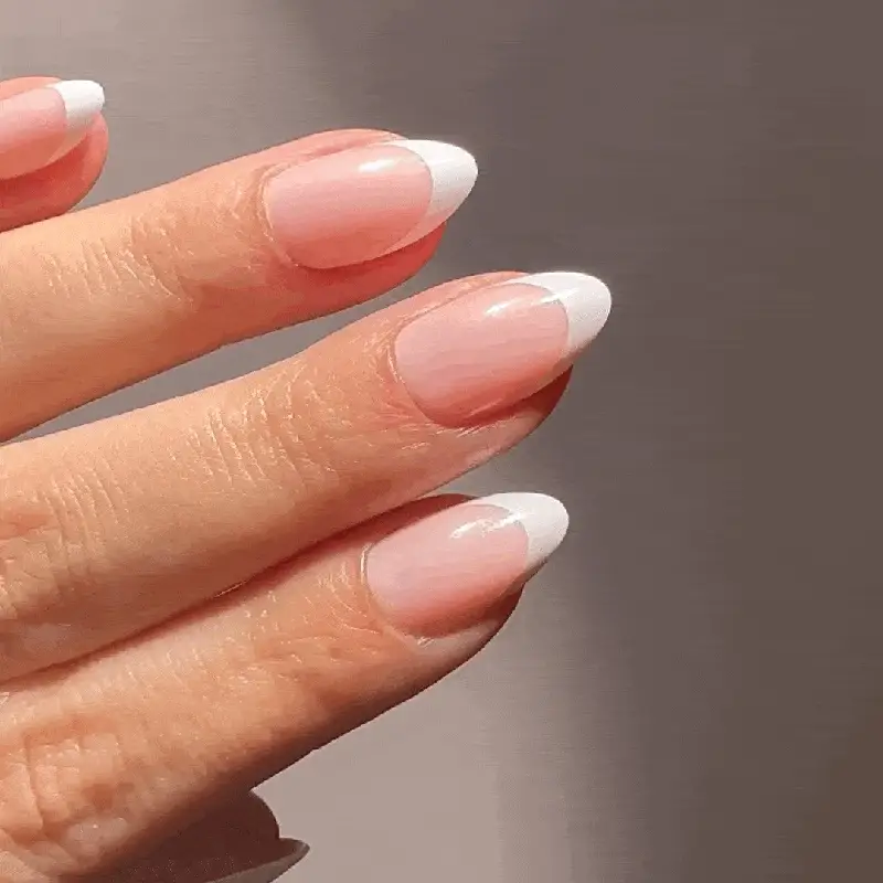 French white almond Softgel Press On Nails (inkl. Klebesticker & Nagelkleber) - Image 4