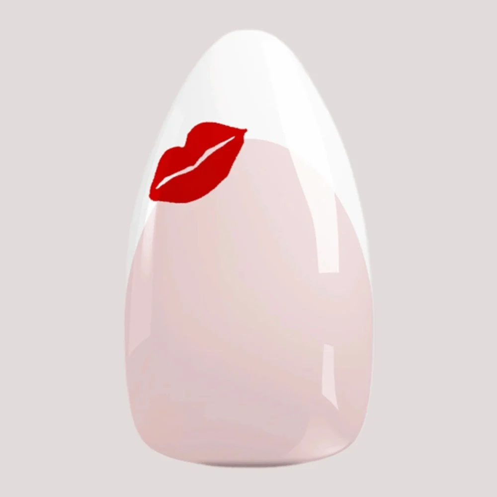 Kiss me softly I Handmade Softgel Press on Nails I Almond L - Image 7