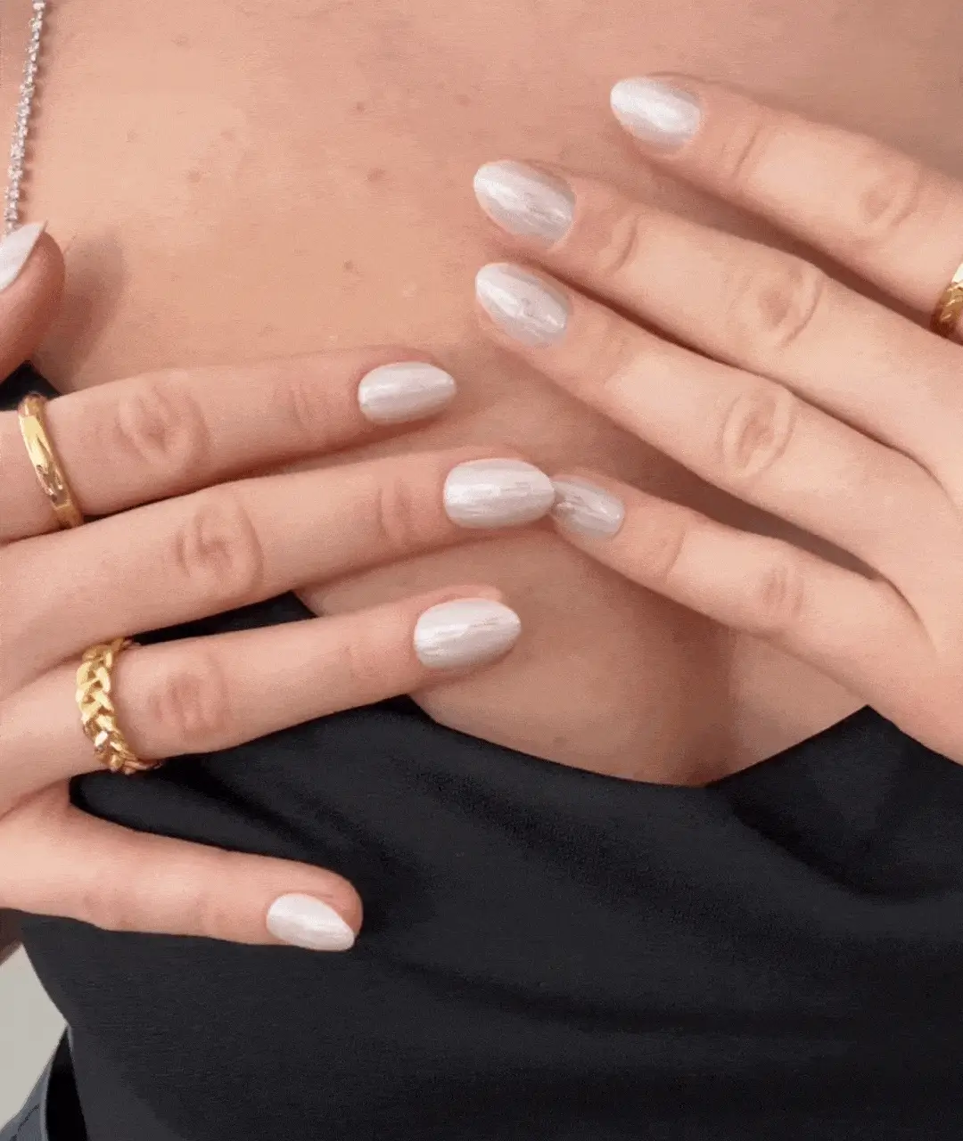 Nude Pearl xs rounded Softgel Press on Nails (inkl. Klebesticker & Nagelkleber) - Image 5