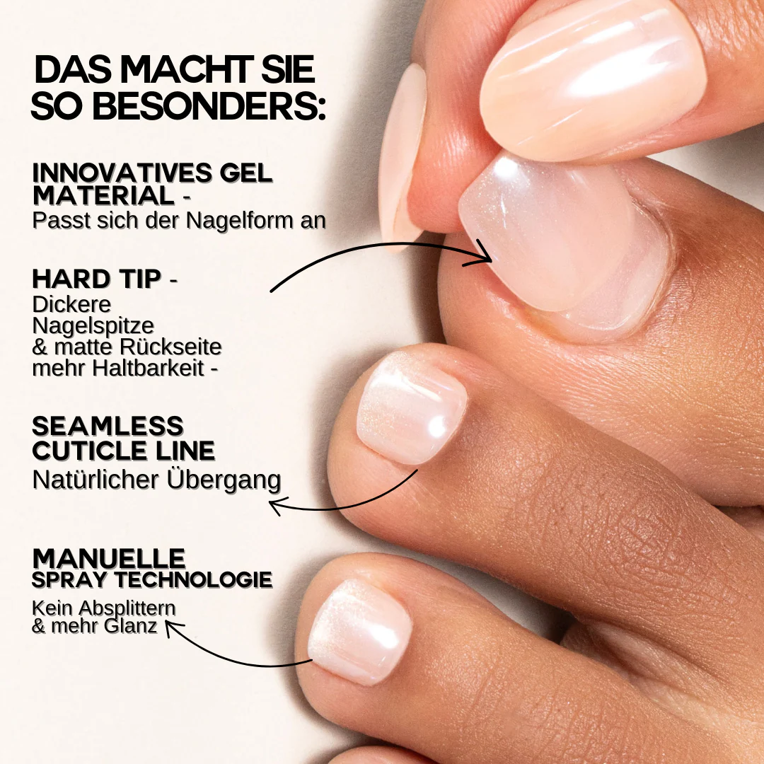 French Toe Softgel Press on Nails (32 Nägel inkl. Klebesticker & Nagelkleber) - Image 3