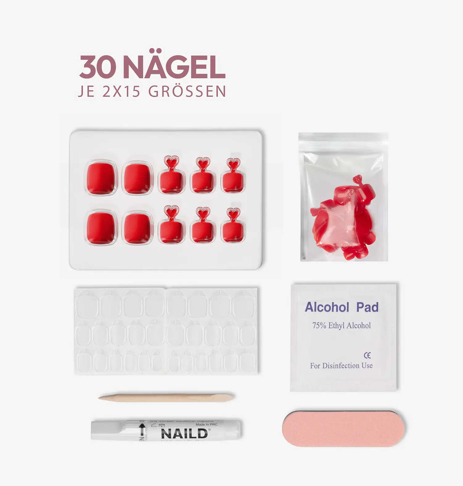 French Toe Softgel Press on Nails (32 Nägel inkl. Klebesticker & Nagelkleber) - Image 4