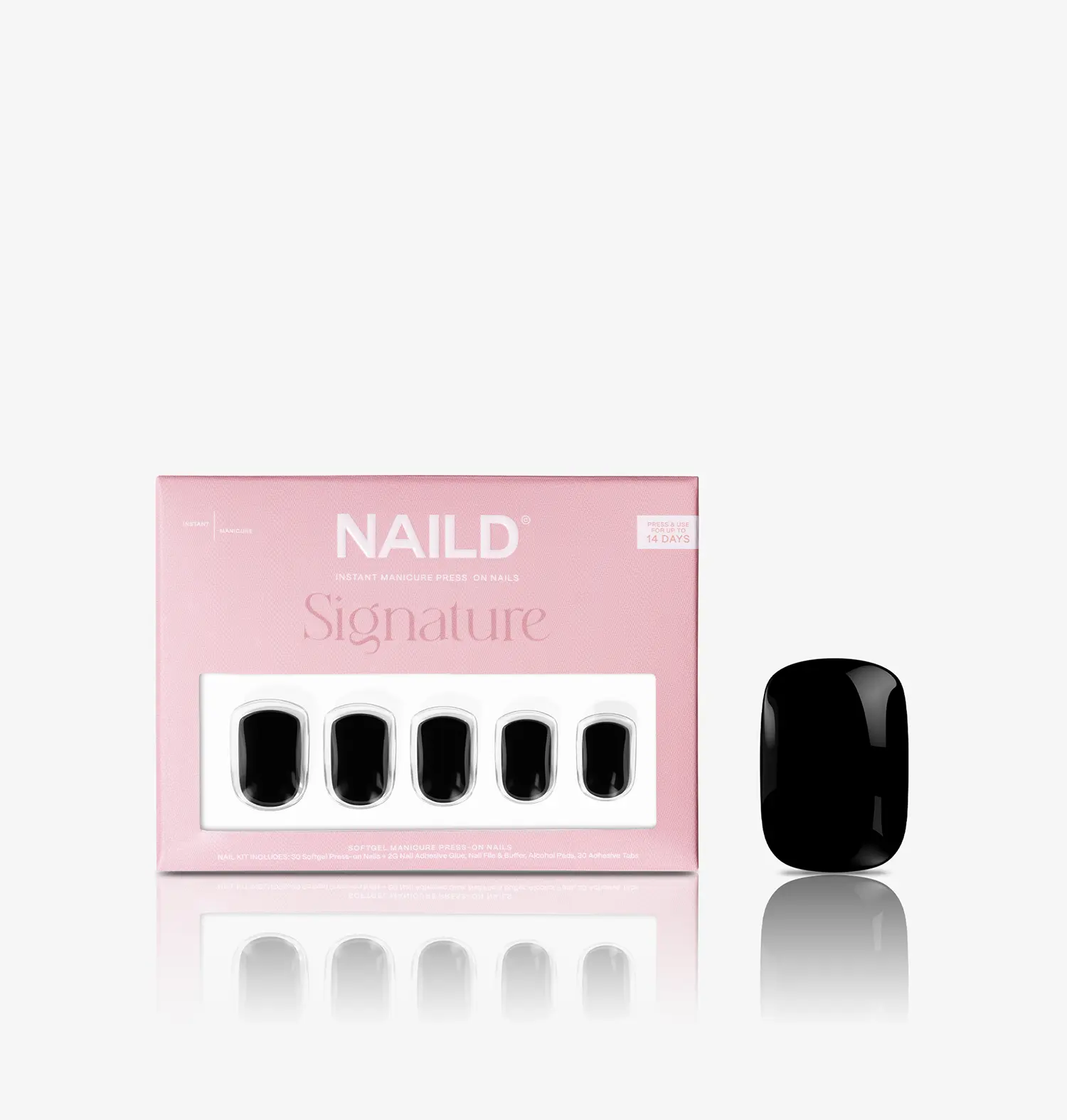 Myrthe xs short square Softgel Press On Nails (inkl. Klebesticker & Nagelkleber)