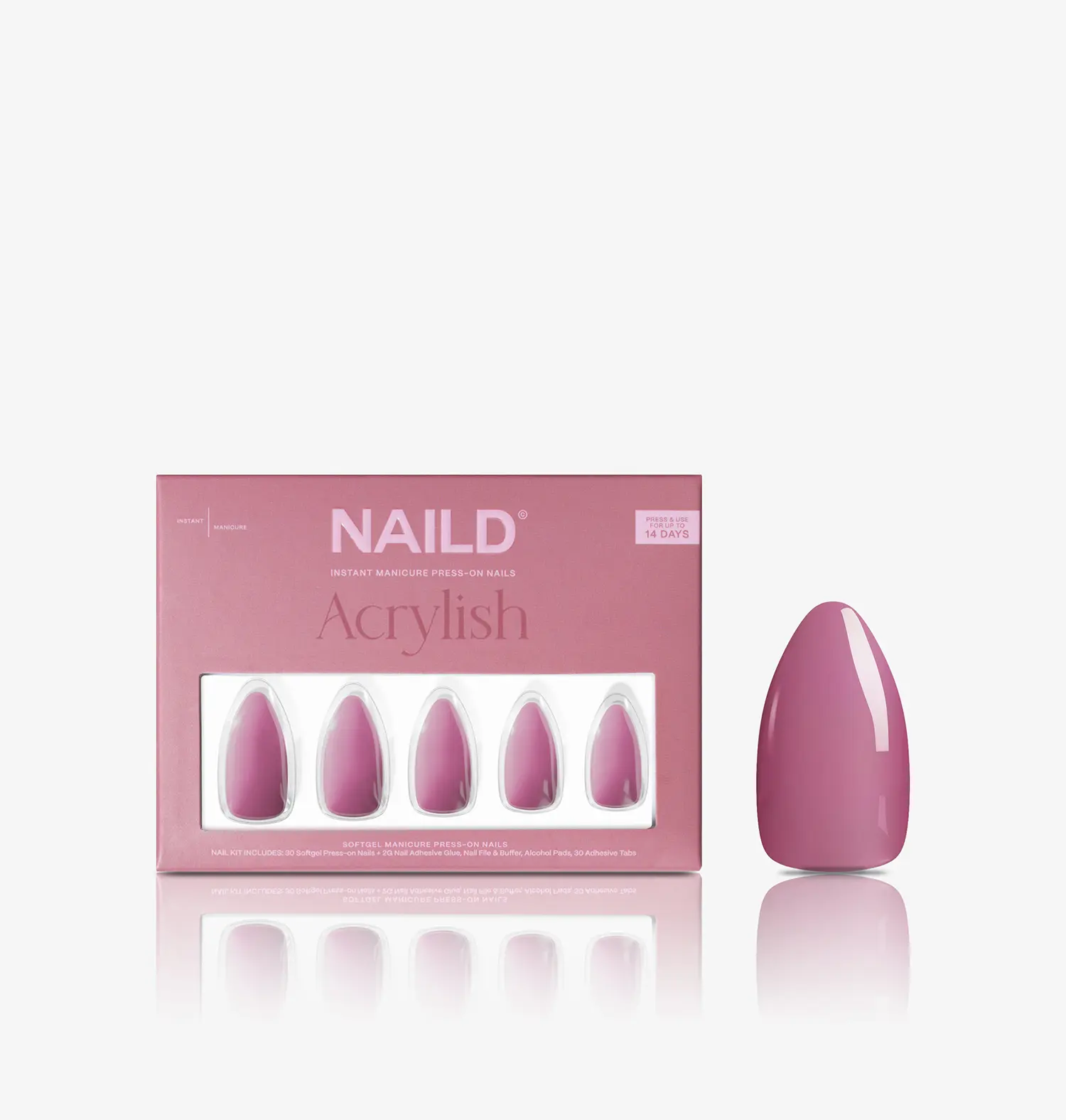 Rosewood almond Softgel Press On Nails (inkl. Klebesticker & Nagelkleber) - Image 2