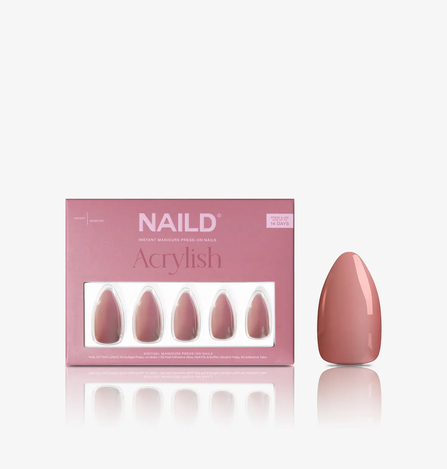 Vintage almond Softgel Press On Nails (inkl. Klebesticker & Nagelkleber) - Image 2