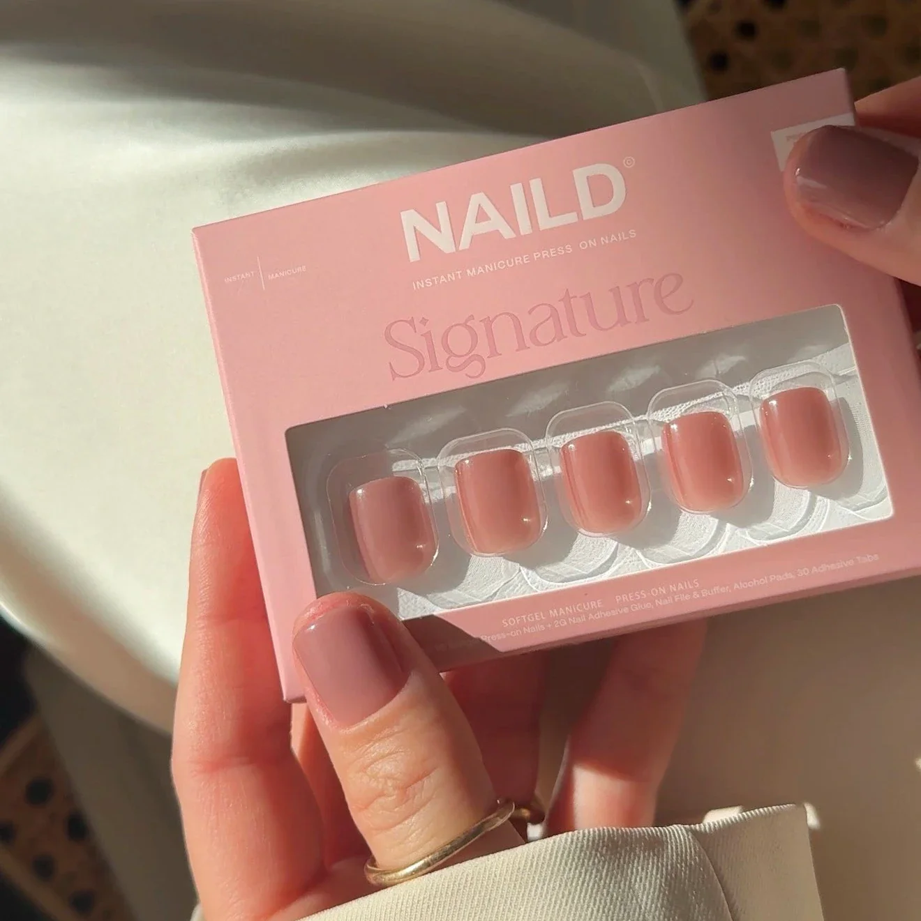 Vintage short XXS Square Softgel Press On Nails (inkl. Klebesticker & Nagelkleber) - Image 3